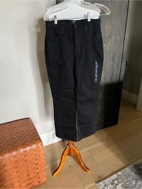 J. Crew Black Mid-Rise Flare Crop Pants